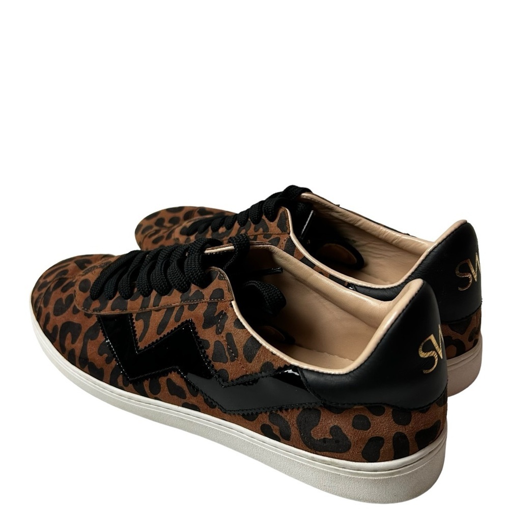 Stuart Weitzman Daryl Leopard Print Suede Leather… - image 6